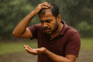 rainwater causes hair loss